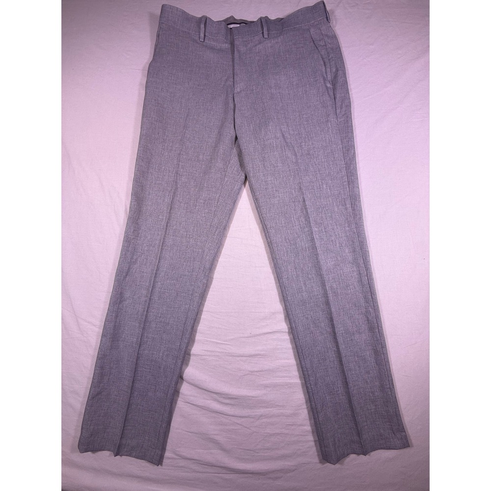 Haggar Dress Pants Mens 33x30 Gray Slim Fit Premium Stretch New without Tags